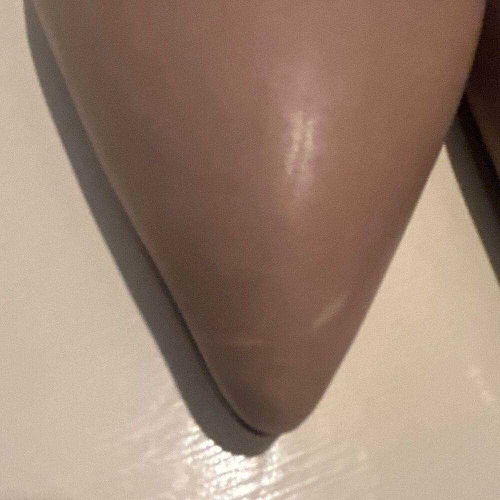 Coach Fulten T-Strap Leather Pump Heels Taupe Brown Contemporary Chic Size 10 - Picture 12 of 14